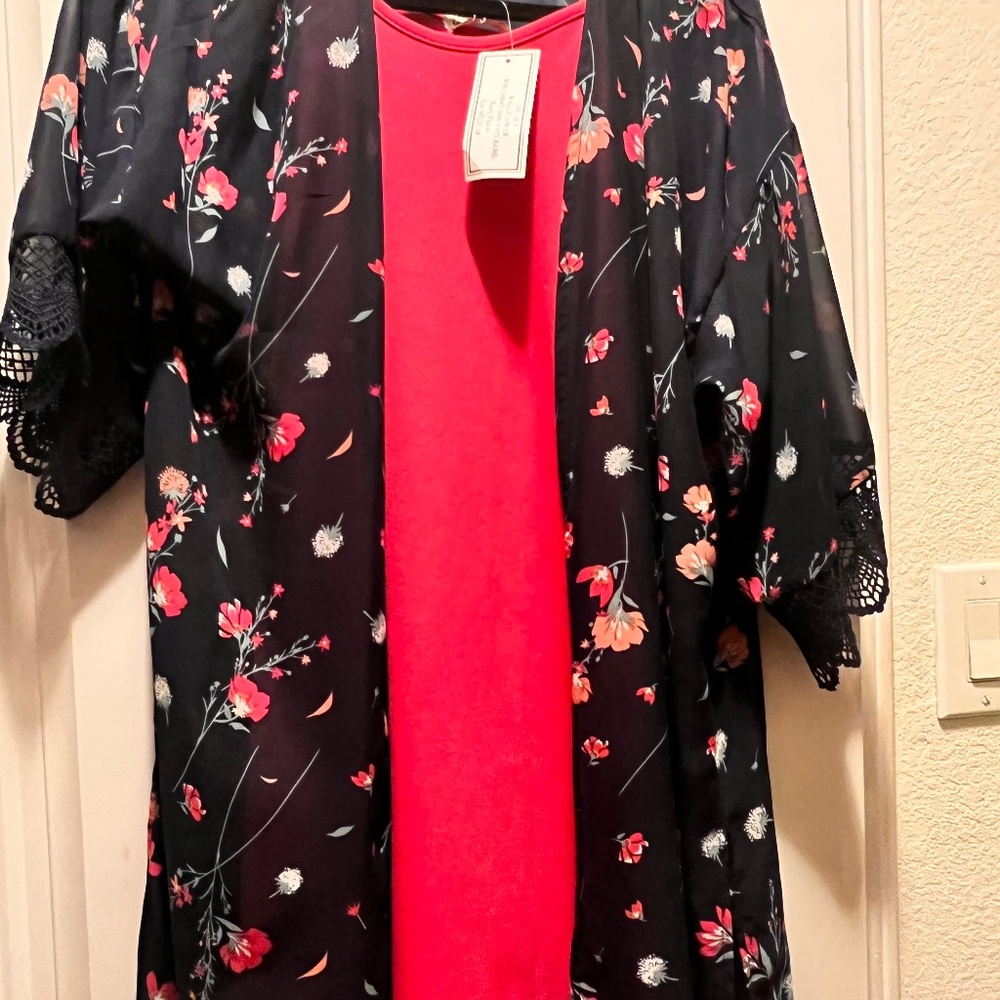 New 2 piece dress with overcoat